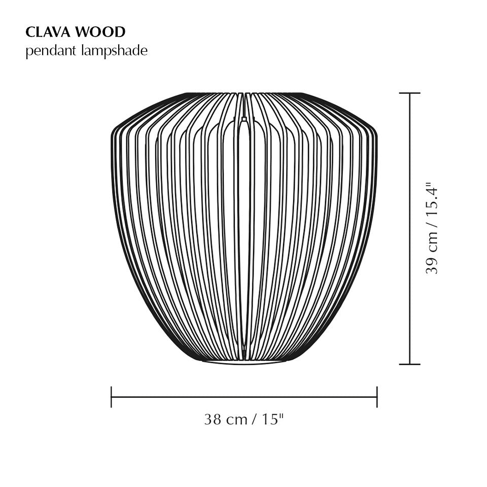 Clava Wood Lampeskjerm 2 tre typer, en del av kategorien Lampeskjerm - At Home Interiør