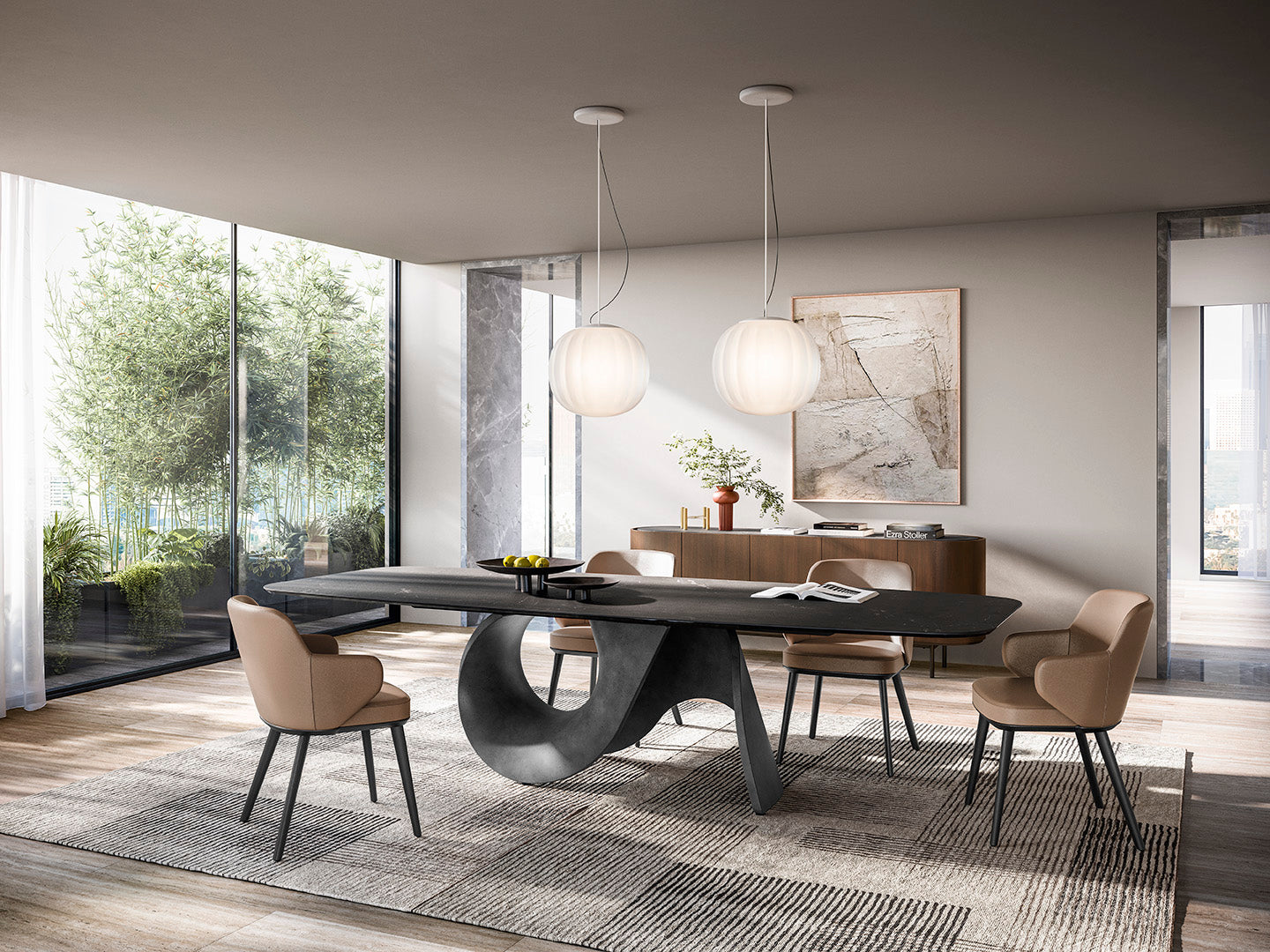 Foyer spisestuestol med arm, treben