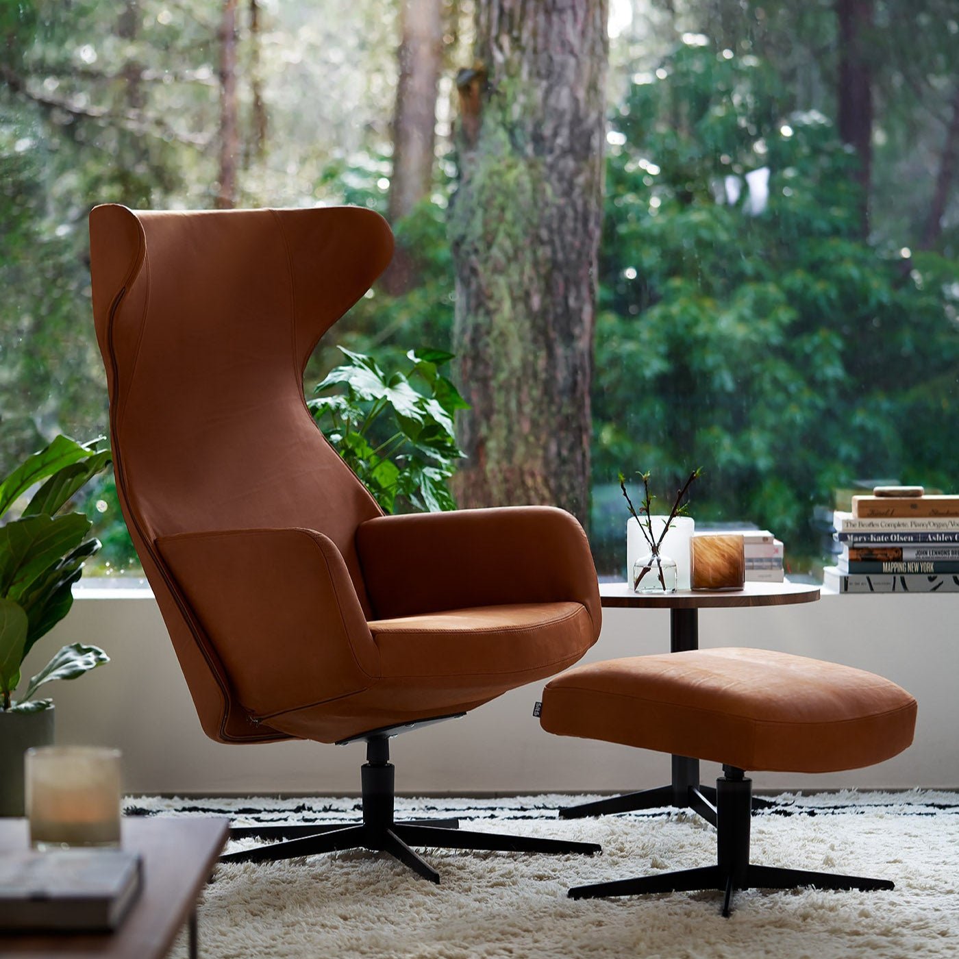 Isa puff til lenestol skinn, en del av kategorien Lenestol - At Home Interiør