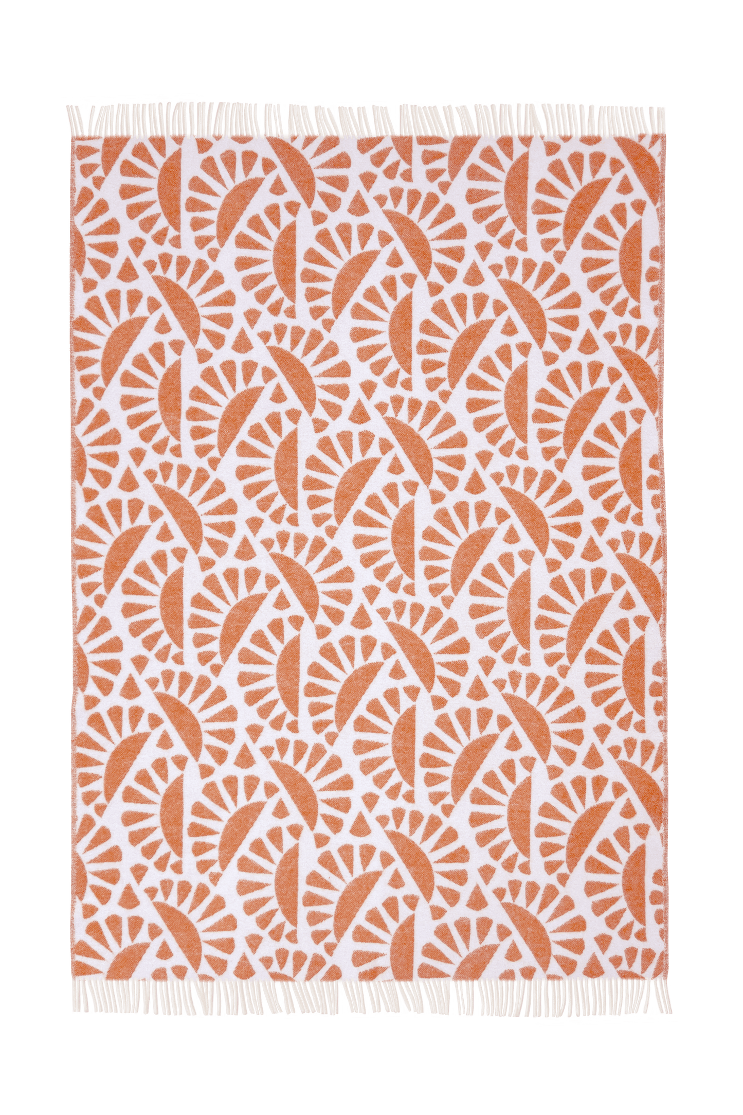 Moooi Woodblock Beetle Ullpledd Rust Cream., en del av kategorien Pledd - At Home Interiør
