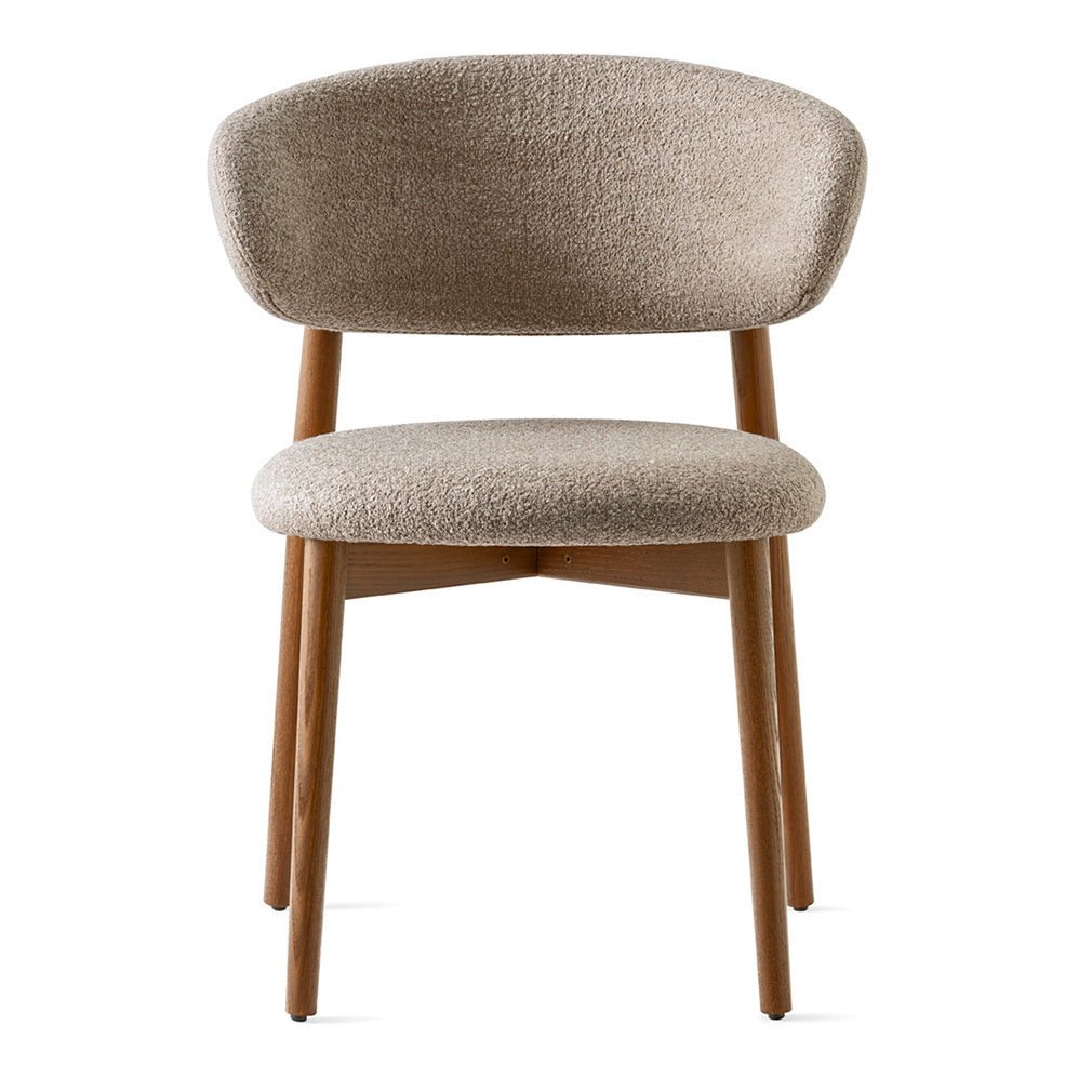 Oleandro spisestuestol med treben, med beige tekstil. Italiens design i Oslo