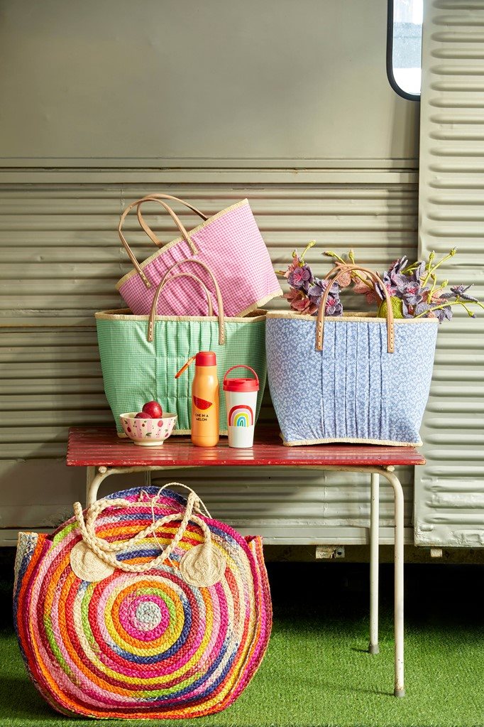 Raffia Bag Blå