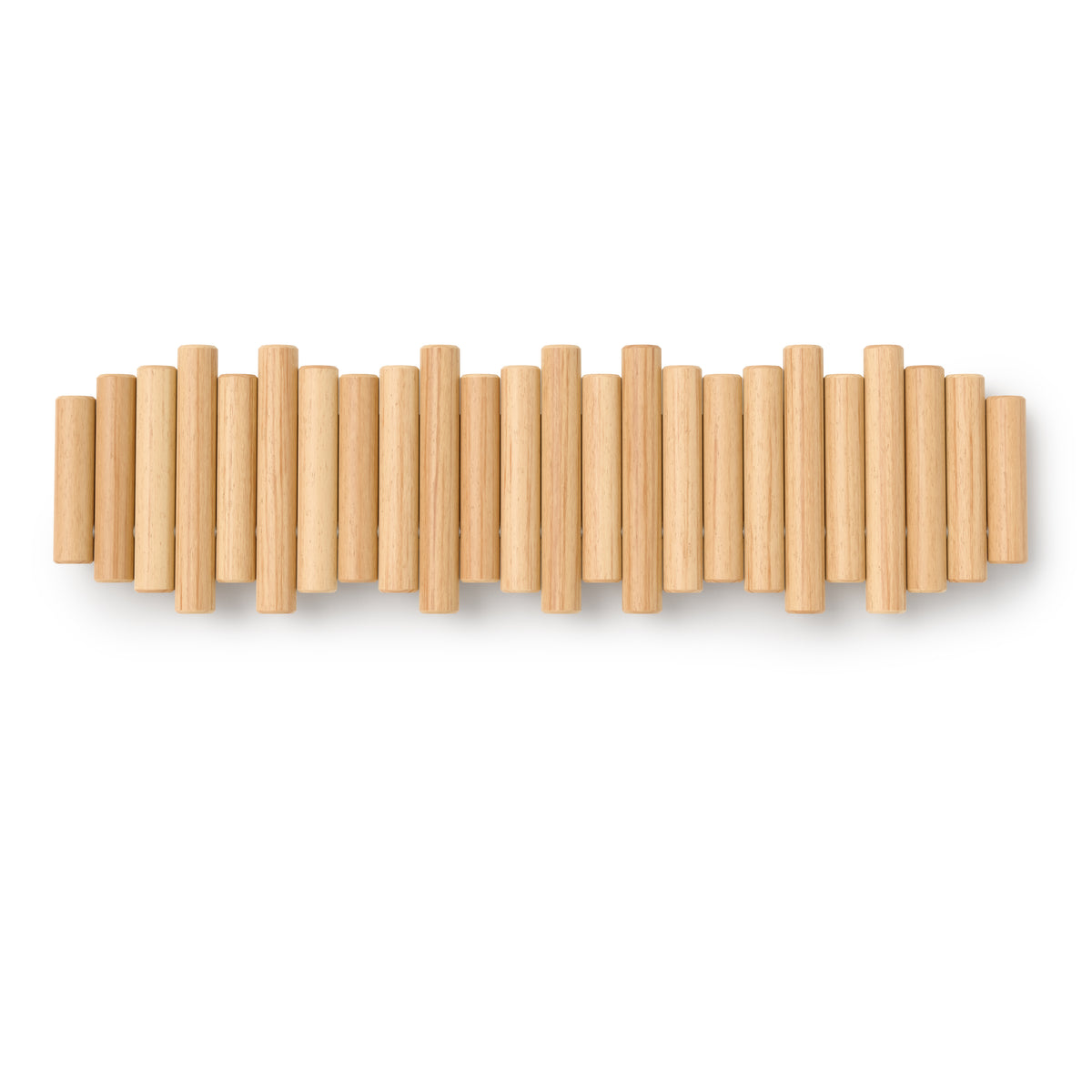 Picket knaggrekke natur – stor, 8 knagger