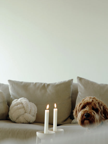 Ball Ornament Pute offwhite fluff