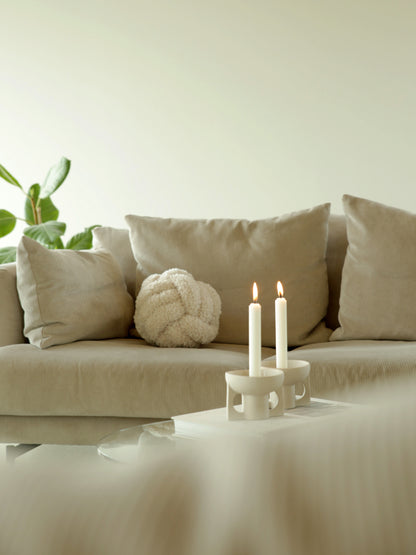 Ball Ornament Pute offwhite fluff