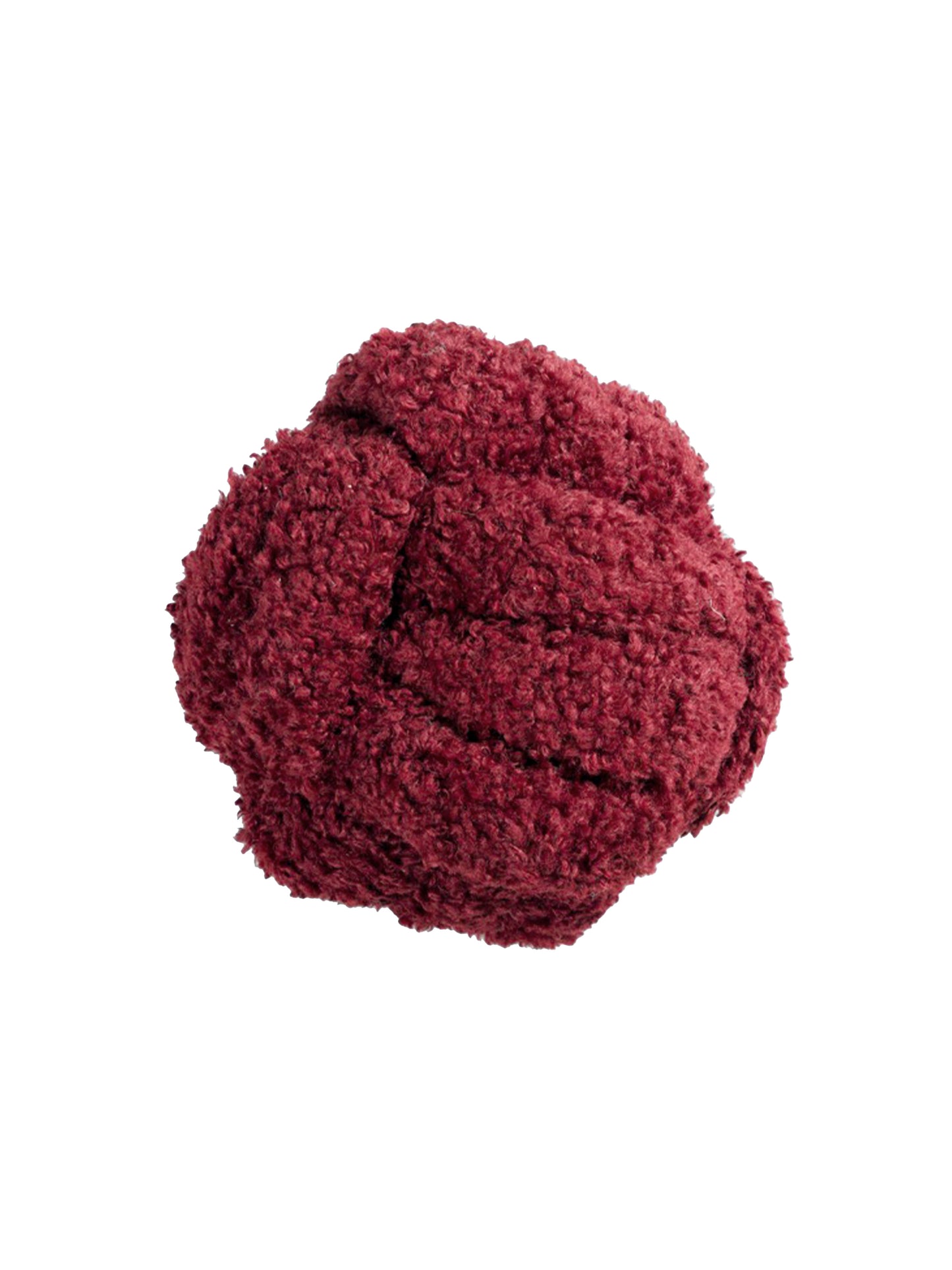 Ball Ornament Pute burgunder fluff