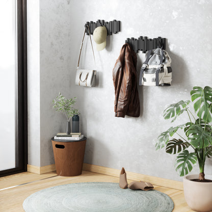 Sticks Multi Hook sort, moderne knaggrekke