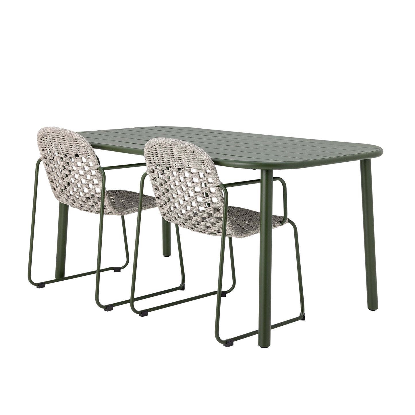Cabana spisestol utendørs grøn metal 2 stk