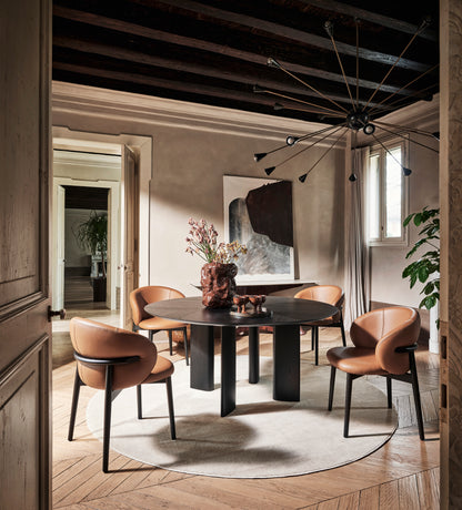 Sandy Rundt spisebord 140/160 Canaletto/Smoke