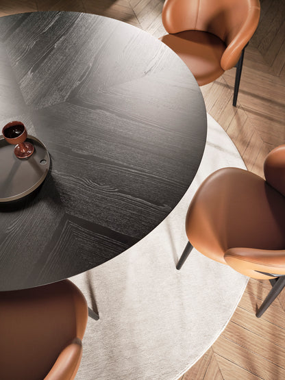 Sandy Rundt spisebord 140/160 Canaletto/Smoke