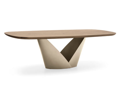 Calla spisebord – heltre eik med metallfot, 2 størrelser
