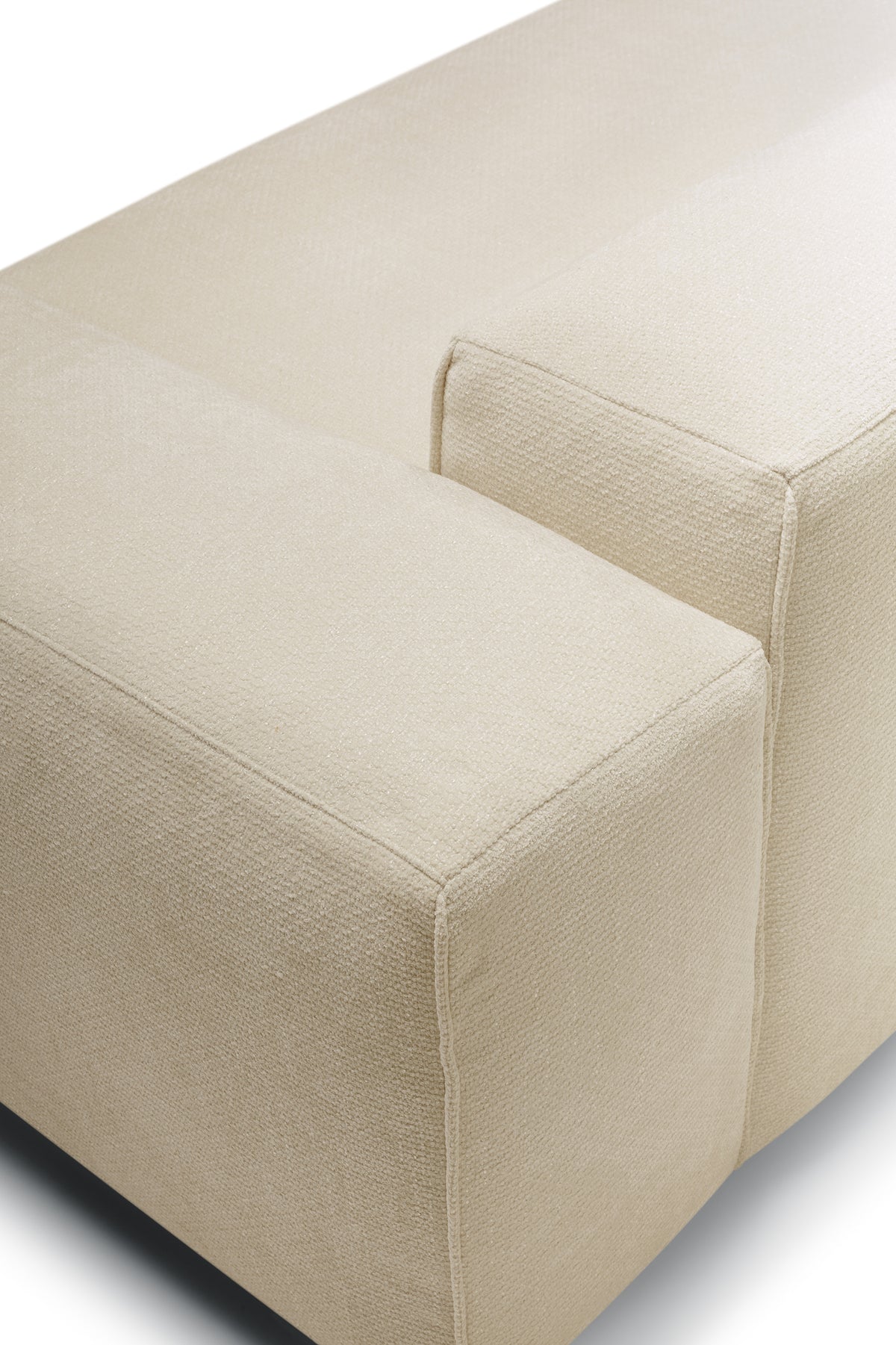 Edda XL sofa oppsett Sneak grey beige tekstil til moderne stue – @HOME Oslo