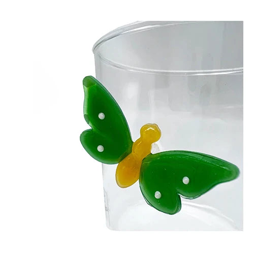 Tumbler Green Butterfly