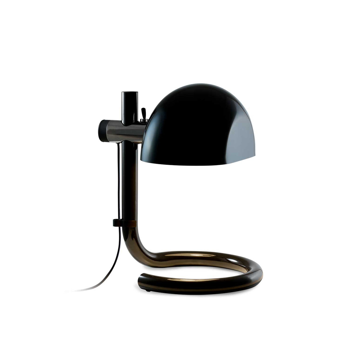 Lauro M bordlampe fra Marset i mørk brun og sort