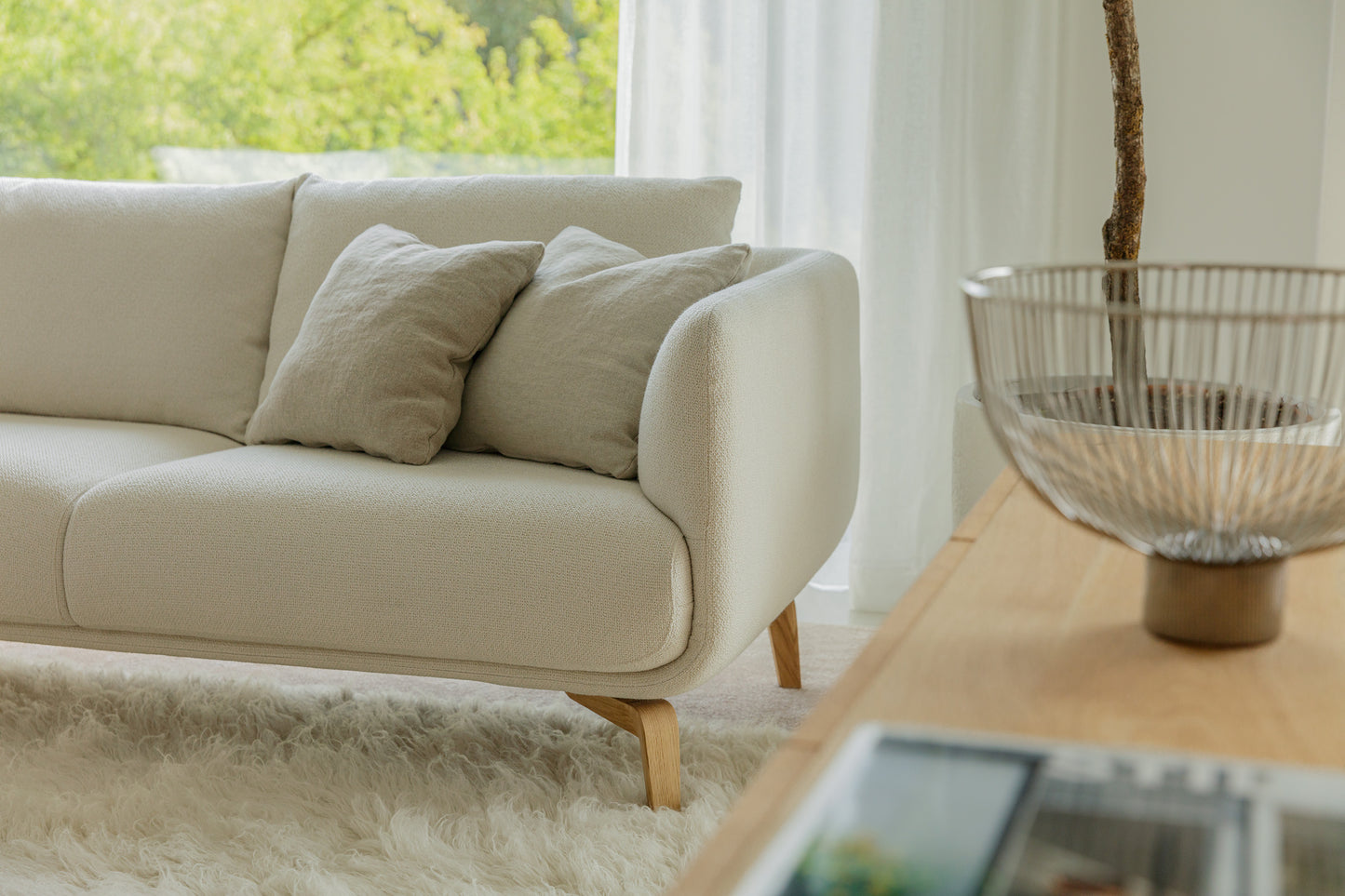 Moa 3,5 seter sofa, flere tekstilvalg.