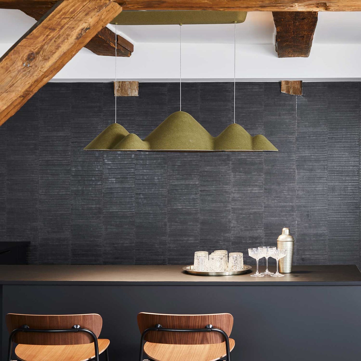 Panorama L Grønn/Svart Pendel