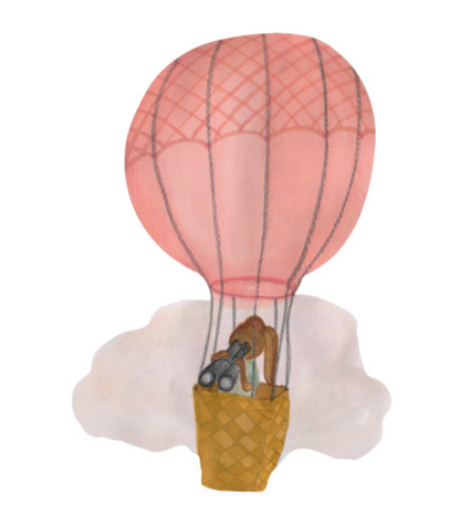 That's Mine Wallsticker Hot Air Balloon Rose