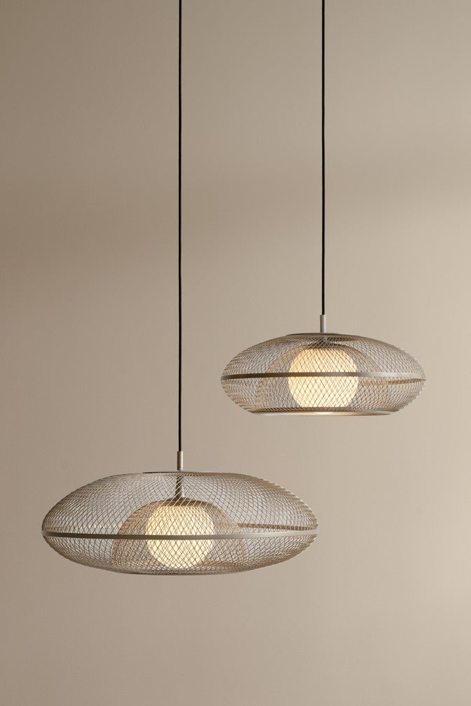 Faraday taklampe large Ø60 - Børstet stål. NYHET