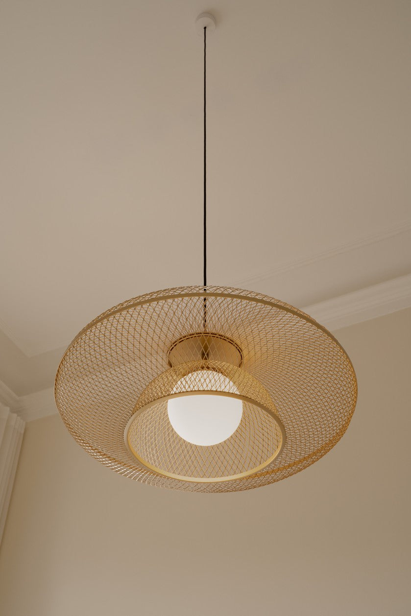 Faraday pendellampe Ø45 - børstet messing