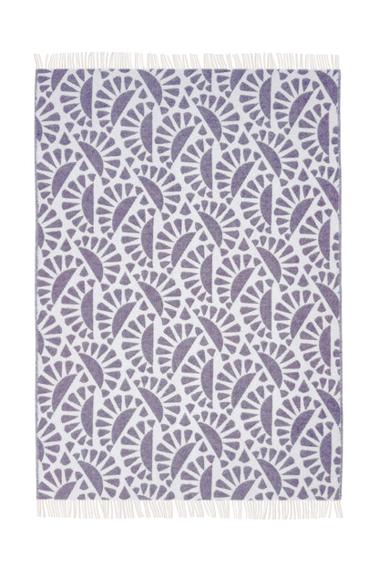 Moooi Woodblock Beetle Ullpledd Plum cream