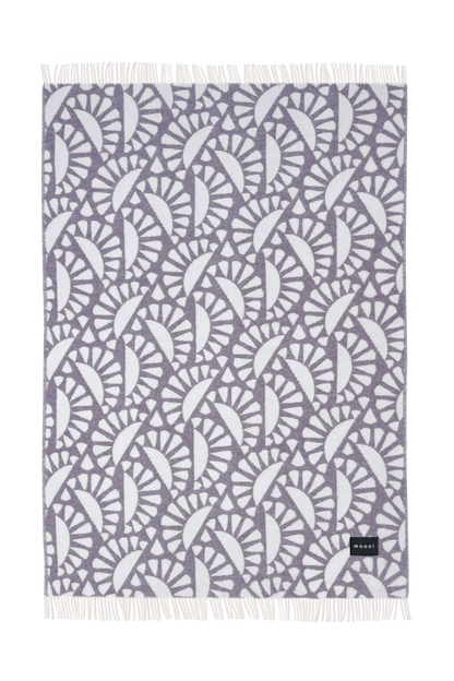 Moooi Woodblock Beetle Ullpledd Plum cream