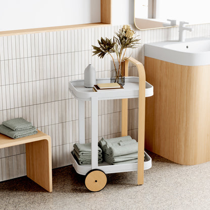 Bar - og oppbevaringsvogn, hvit Bellwood – elegant og allsidig, en del av kategorien - At Home Interiør