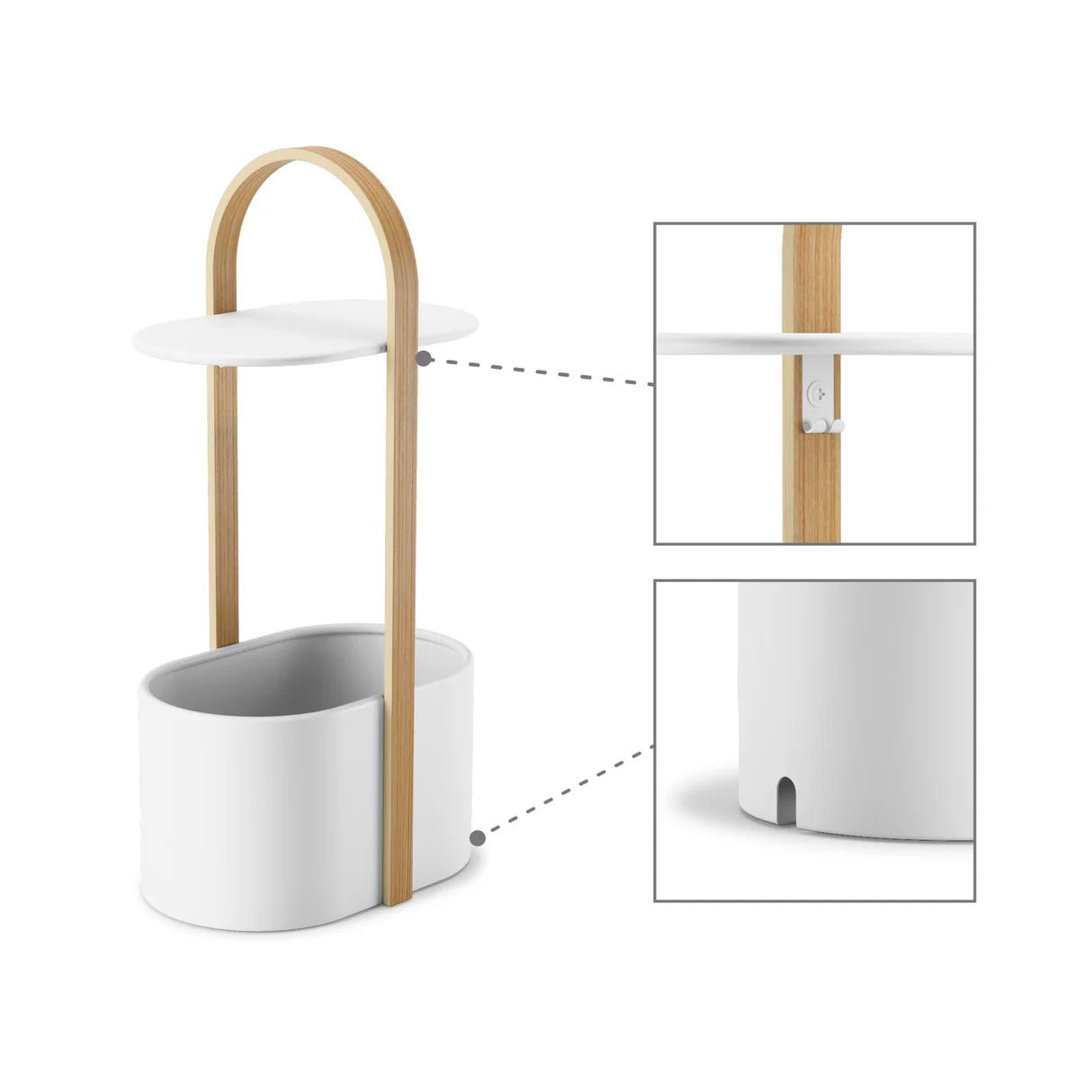 Bellwood sidebord med oppbevaring hvit/sort, en del av kategorien - At Home Interiør