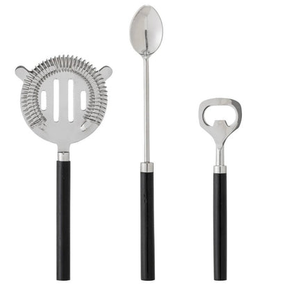 Cocktail barsett, stål & sort, en del av kategorien Bar - At Home Interiør