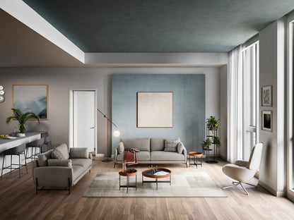 Circles frittstående hylle Sort/Bronze/ Pearl Beige