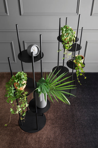 Circles frittstående hylle Sort/Bronze/ Pearl Beige