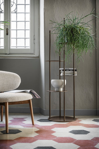 Circles frittstående hylle Sort/Bronze/ Pearl Beige