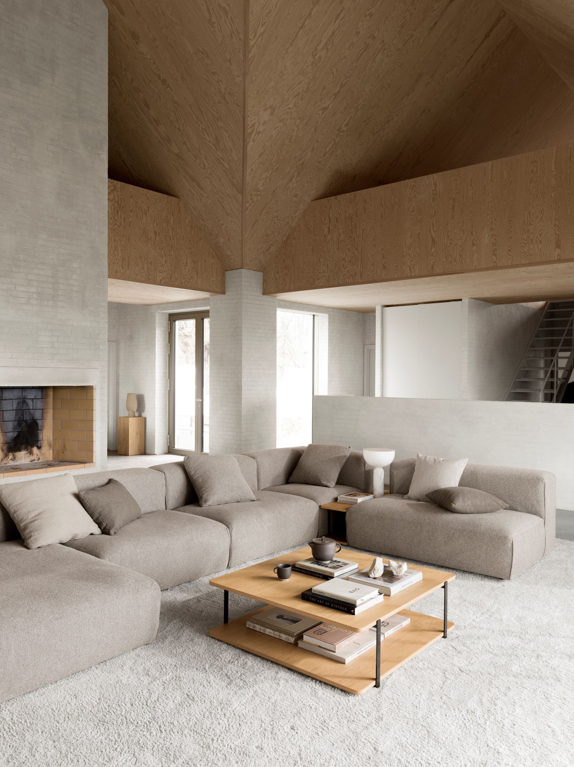 Edda XL sofa oppsett Sneak grey beige tekstil, en del av kategorien Hjørnesofa - At Home Interiør