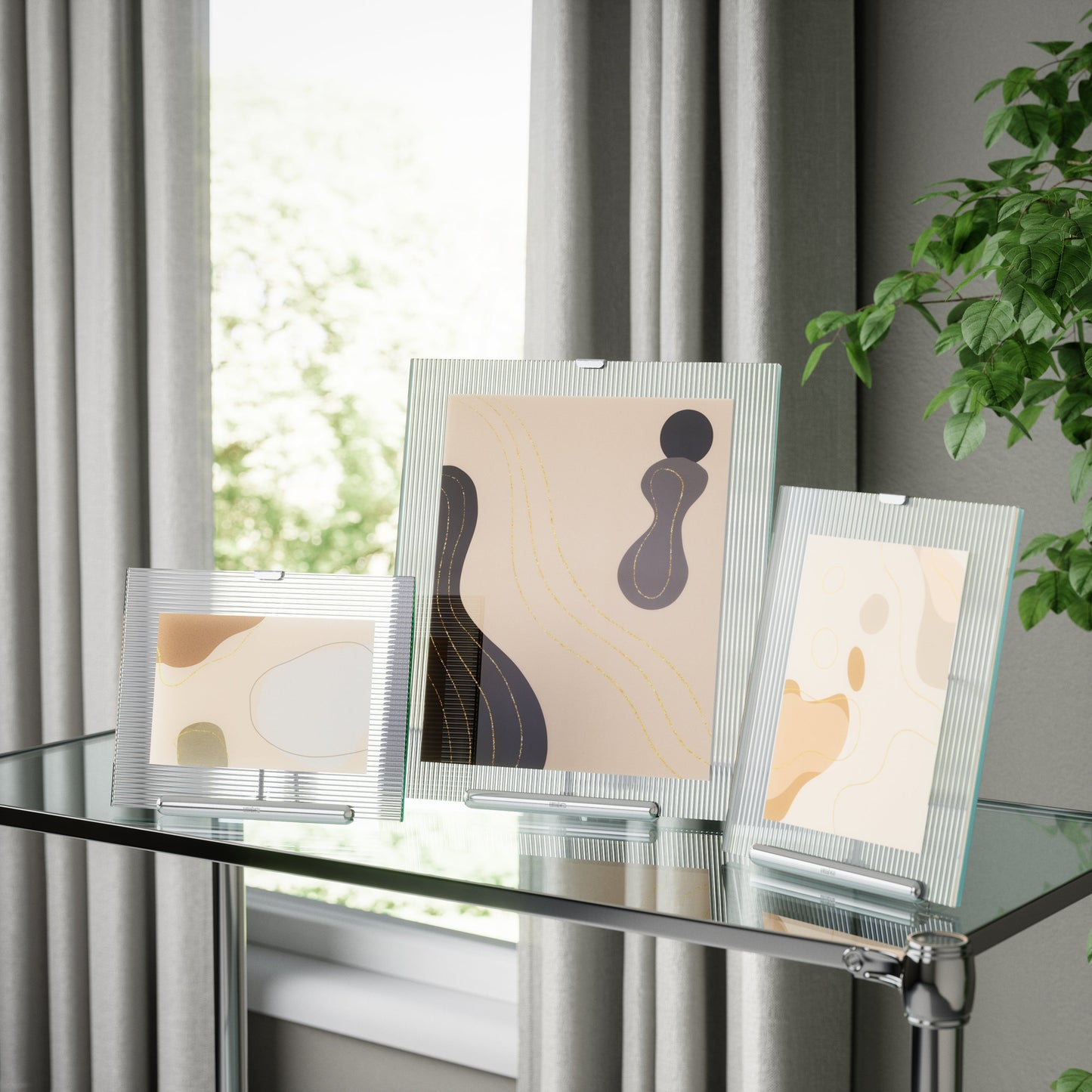 Flute Ramme, 19*23 Krom/sort, en del av kategorien Ramme - At Home Interiør