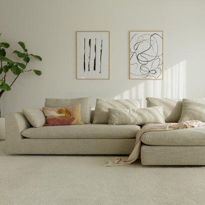 Milou sofa set 1 rock 1 natur tekstil, memoryfoam, en del av kategorien Hjørnesofa - At Home Interiør