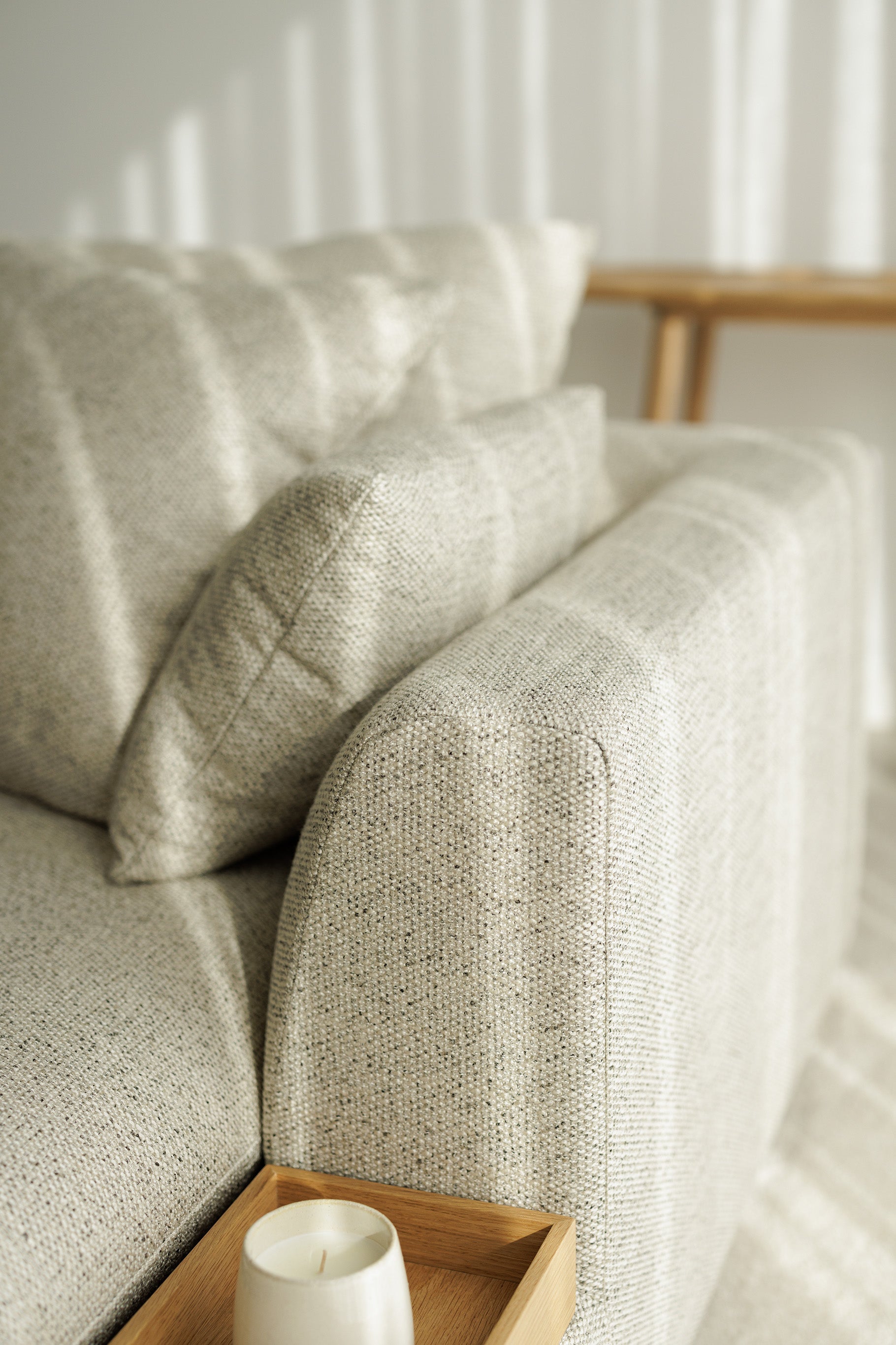 Milou sofa set 1 rock 1 natur tekstil, memoryfoam, en del av kategorien Hjørnesofa - At Home Interiør