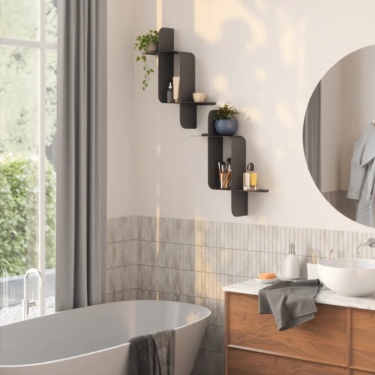 Montage, vegghylle metall 2 pk, en del av kategorien - At Home Interiør