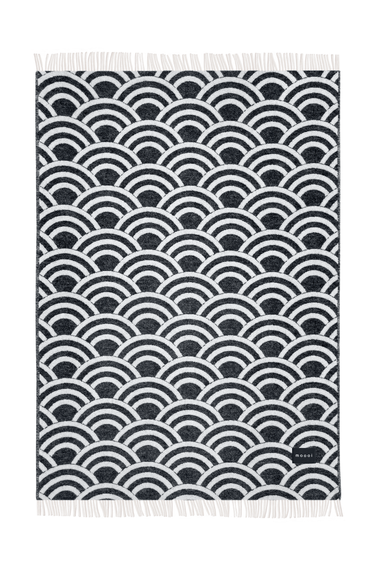 Moooi Lucky O's Blanket Black Ullpledd, en del av kategorien Pledd - At Home Interiør