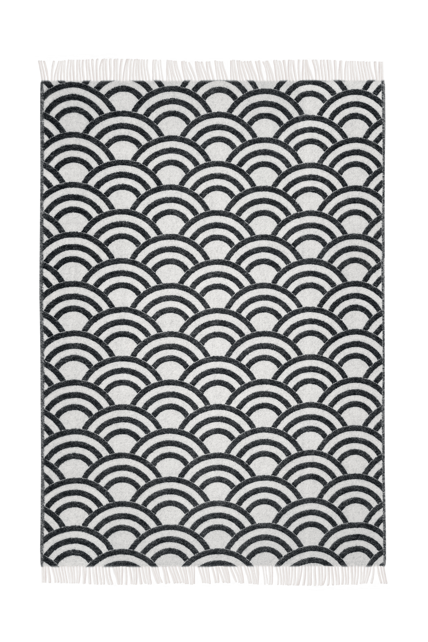 Moooi Lucky O's Blanket Black Ullpledd, en del av kategorien Pledd - At Home Interiør