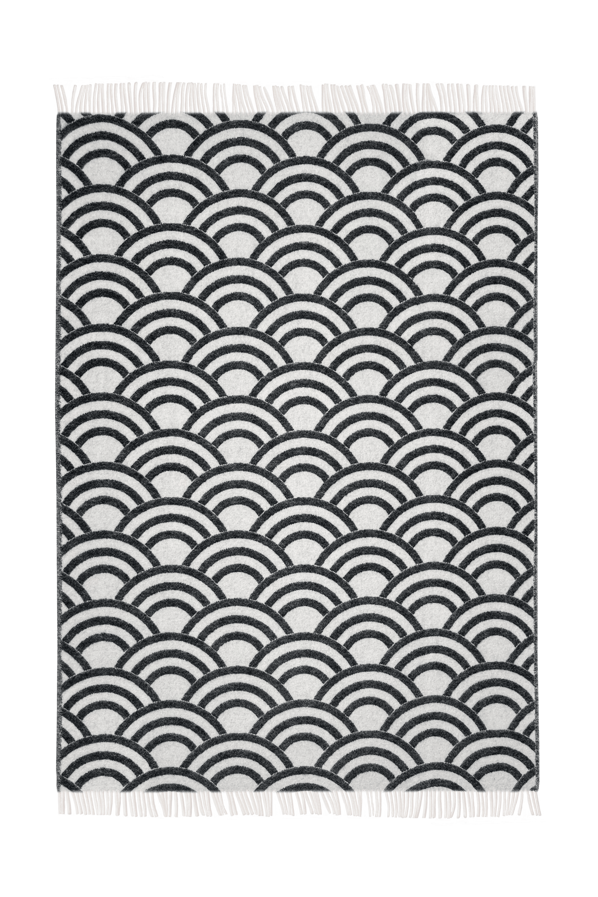 Moooi Lucky O's Blanket Black Ullpledd, en del av kategorien Pledd - At Home Interiør