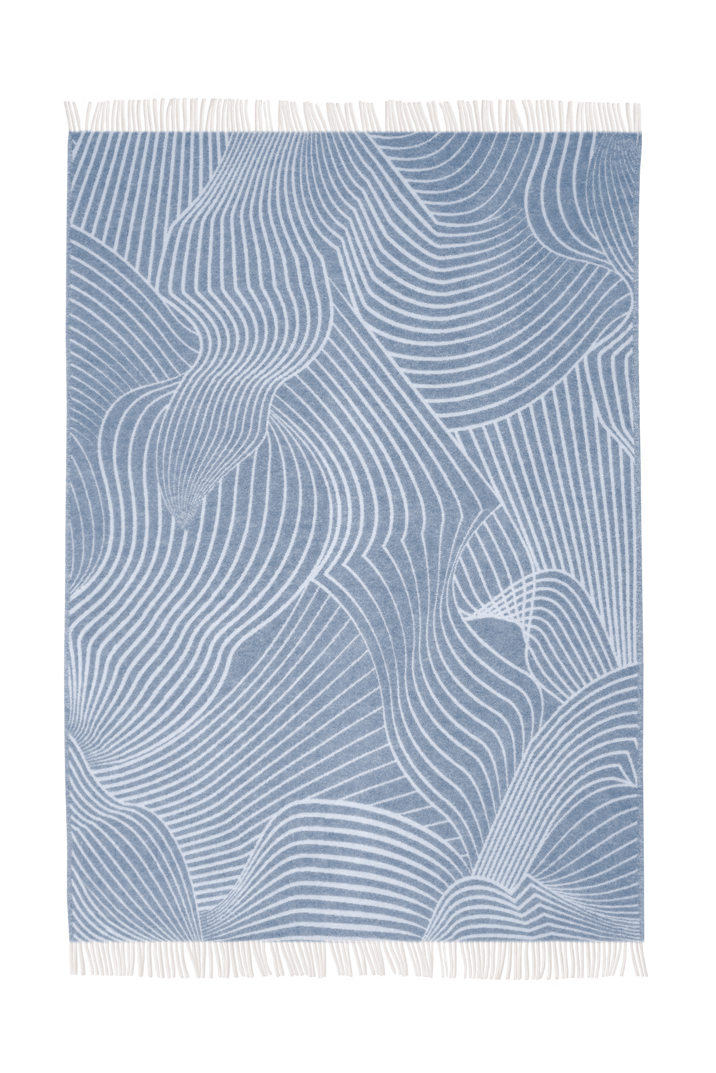 Moooi Techno Bee ullpledd Denim cream, en del av kategorien Pledd - At Home Interiør