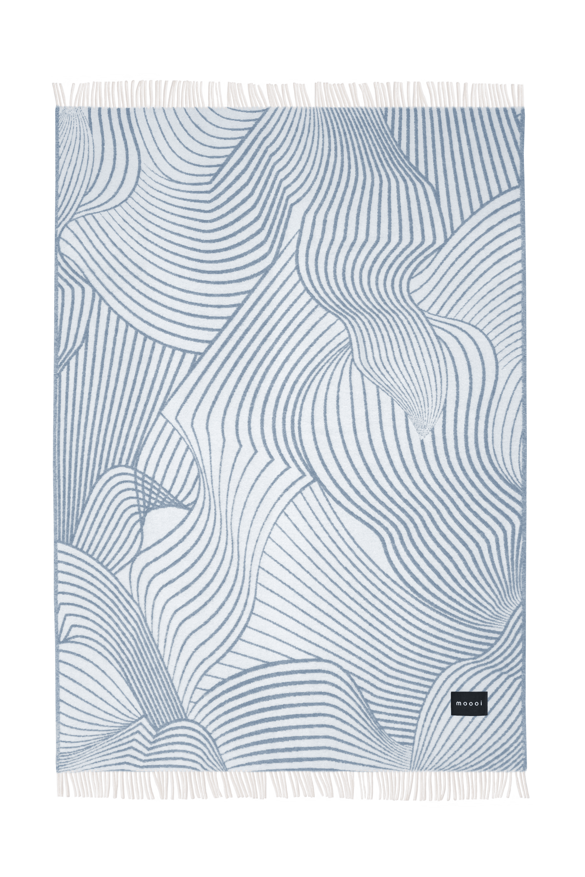 Moooi Techno Bee ullpledd Denim cream, en del av kategorien Pledd - At Home Interiør