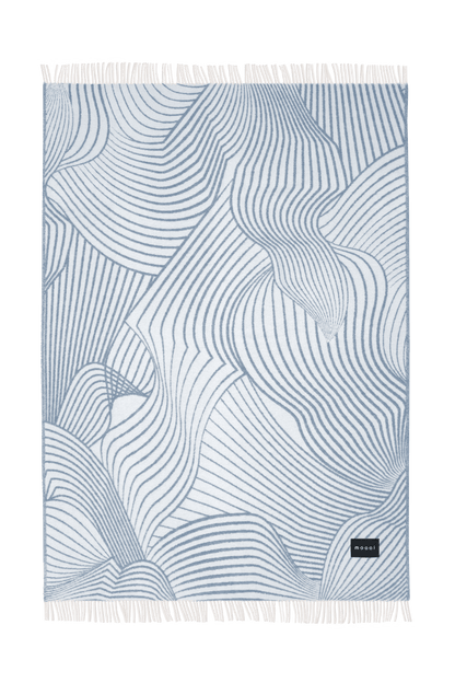 Moooi Techno Bee ullpledd Denim cream, en del av kategorien Pledd - At Home Interiør