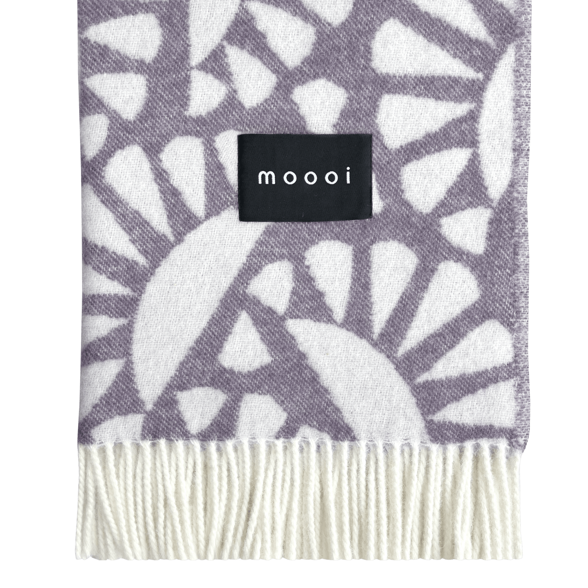 Moooi Woodblock Beetle Ullpledd Plum cream, en del av kategorien Pledd - At Home Interiør