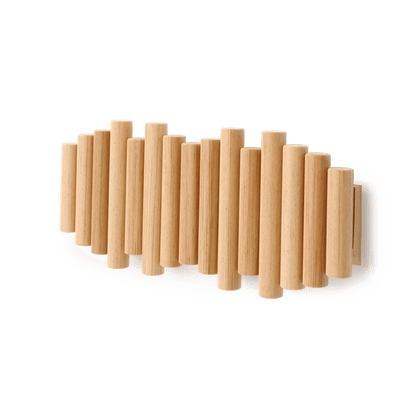 Picket knaggrekke natur – funksjonelt design som også er veggkunst, en del av kategorien - At Home Interiør