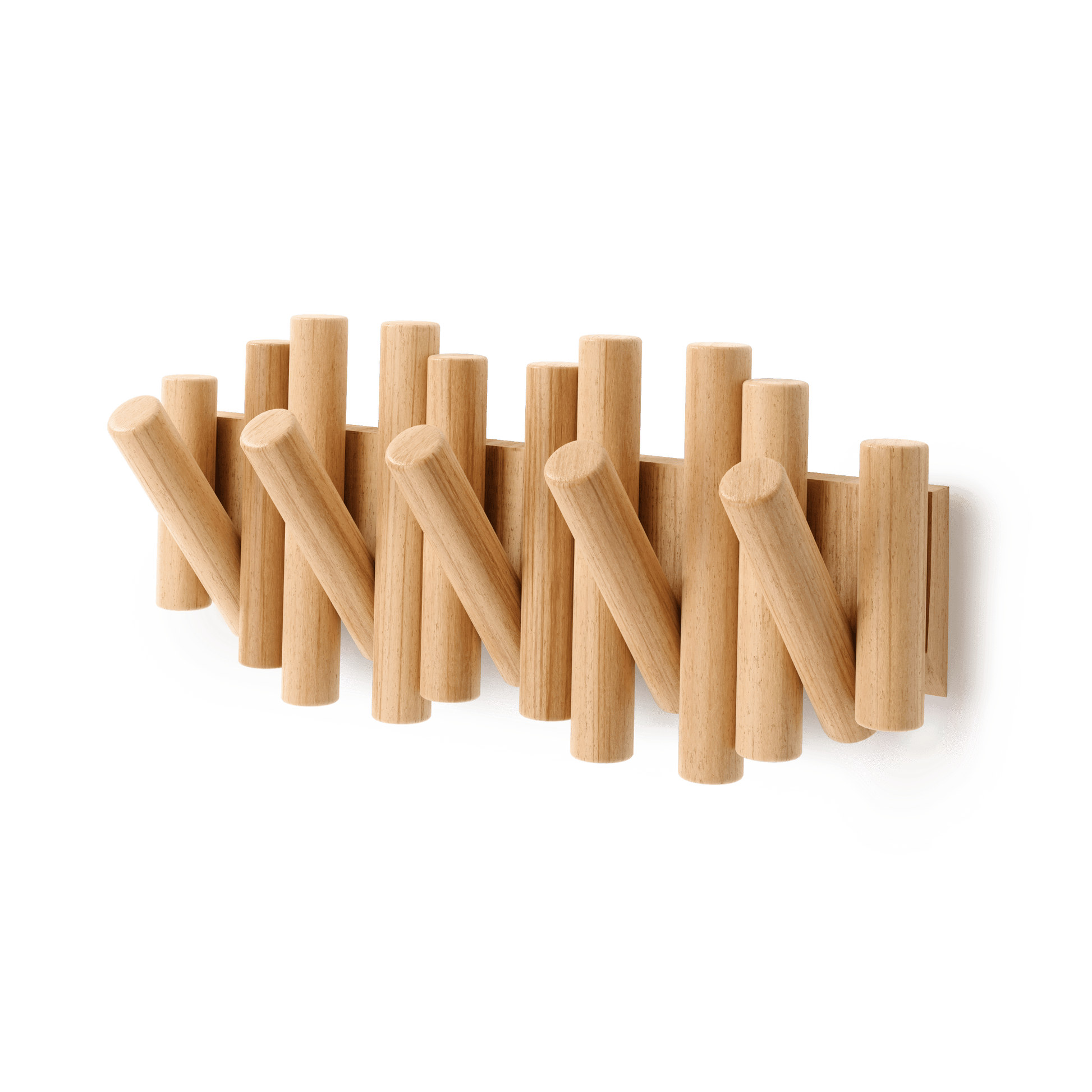 Picket knaggrekke natur – funksjonelt design som også er veggkunst, en del av kategorien - At Home Interiør