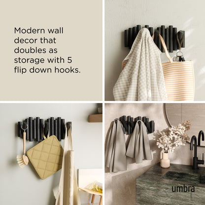 Picket knaggrekke sort– funksjonelt design som også er veggkunst, en del av kategorien - At Home Interiør