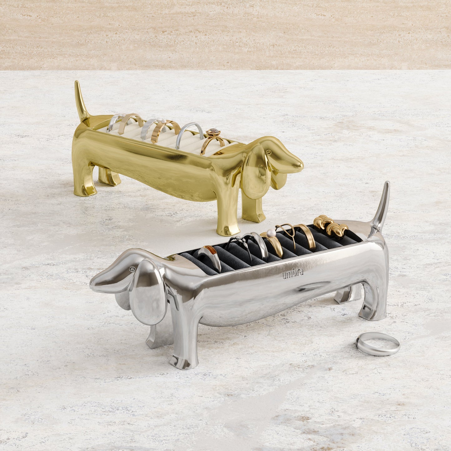 Ringholder Dachsie messing, en del av kategorien - At Home Interiør