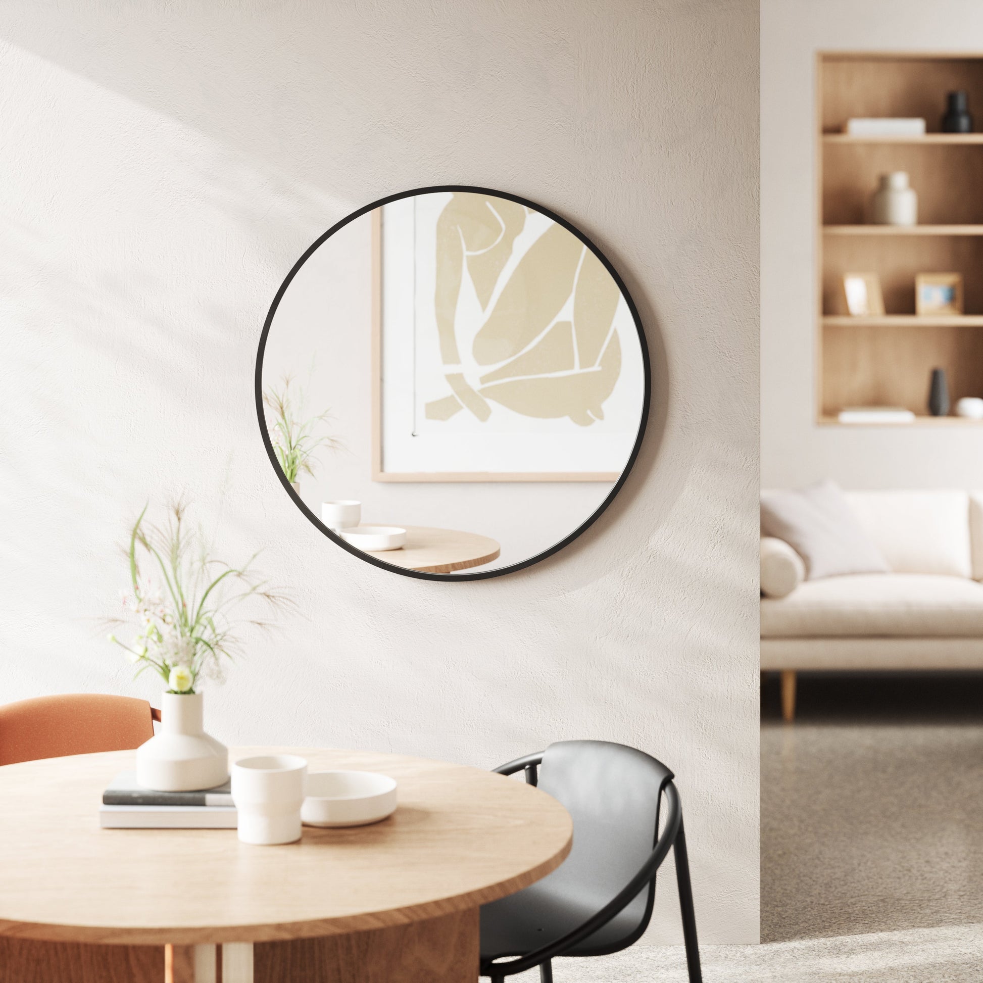 Speil HUB 90 BLACK, en del av kategorien Speil - At Home Interiør