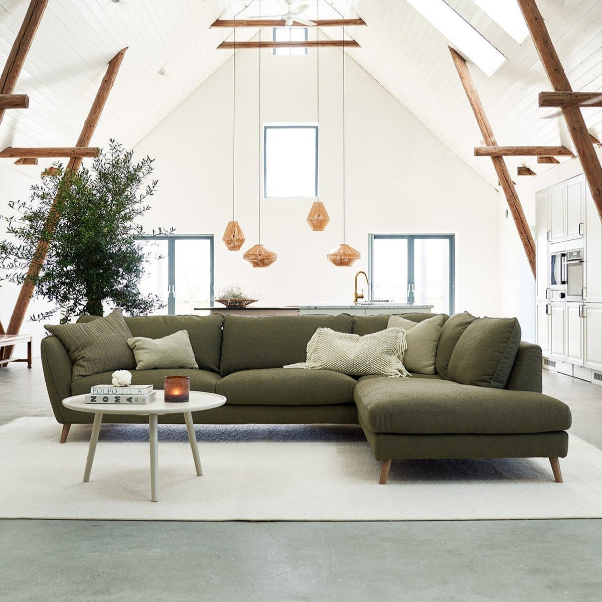 Stella hjørnesofa med divan, oppset 4 – @HOME Interiør Oslo