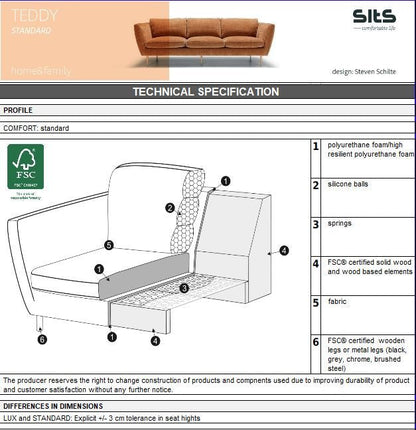Teddy 3 - seter sofa, en del av kategorien 3 - seter - At Home Interiør